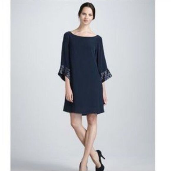 Elizabeth and James 100% Silk Sequin Shift Dress - Picture 1 of 12